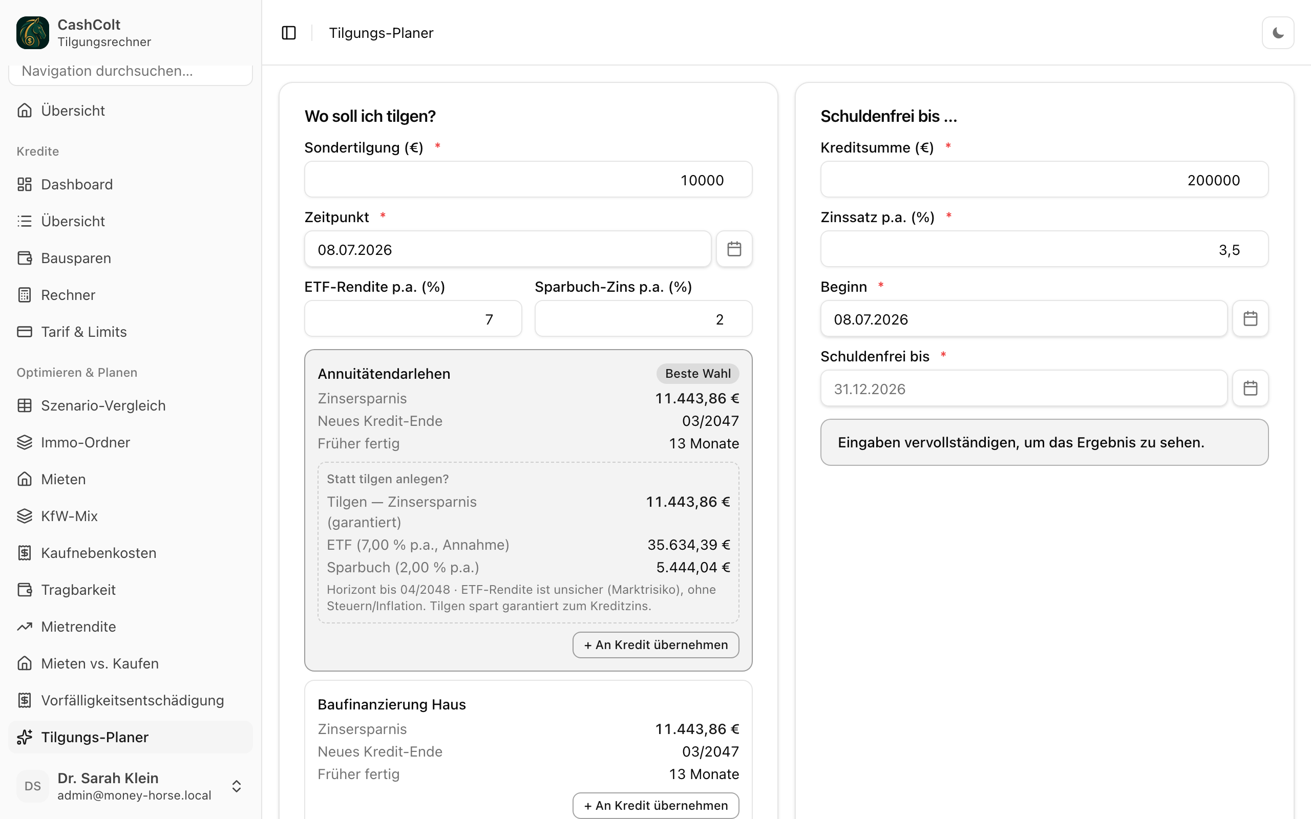 Tilgungs-Optimizer
